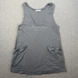 College Couture Mississippi State Tank Top Women's LG Gray Rhinestone Pockets